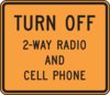 Turn Off 2-way Radio And Cell Phone Clip Art